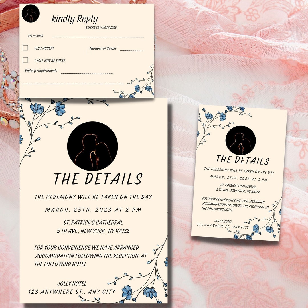 Wedding Invitation Editable Printable Invitation Eletronic Invitation ...
