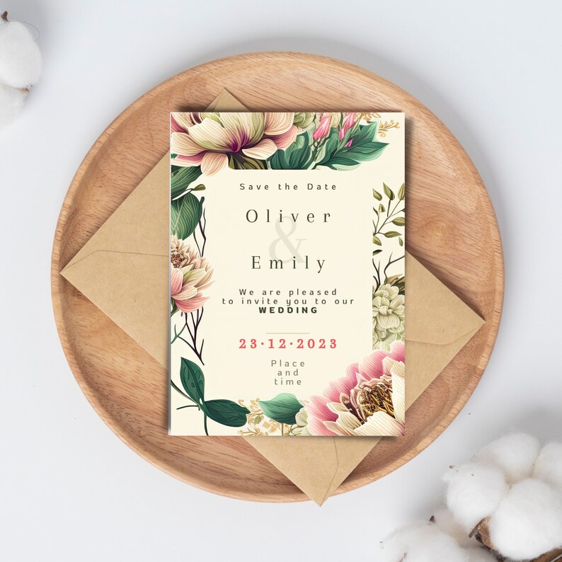 Wedding Invitation Editable Printable Invitation Eletronic Invitation ...