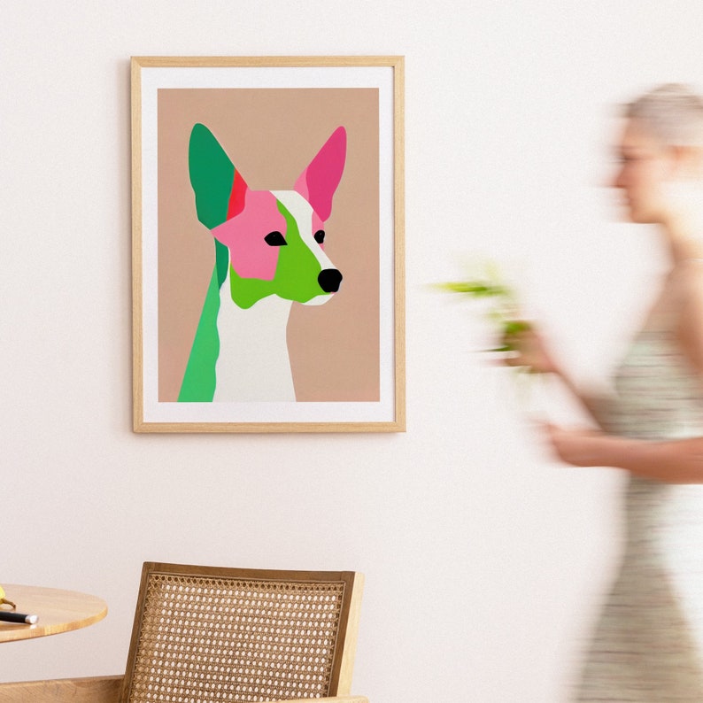 Dynamic Zoo Retro Art Print Bold Profile Pet Art Vintage Trendy Art Print Zoo Poster Modern Home Decor image 6