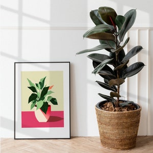 Aglaonema Minimalist Vintage Plant Retro Poster Botanical Art Modern Wall Decor Scandinavian Design Greenery Poster Home Office image 6