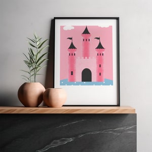 Castle Gray Abstract Scandinavian Risograph Print Abstract Wall Art Neutral Art Office Decor Contemporary Art Digital Download image 10