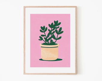 Succulent Simplicity Senecio Rowleyanus Retro Poster | Botanical Wall Art | Minimalist Decor | Boho Home | Plant Lady Gift | Green Decor