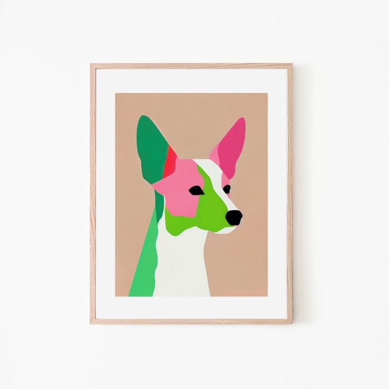 Dynamic Zoo Retro Art Print Bold Profile Pet Art Vintage Trendy Art Print Zoo Poster Modern Home Decor image 1