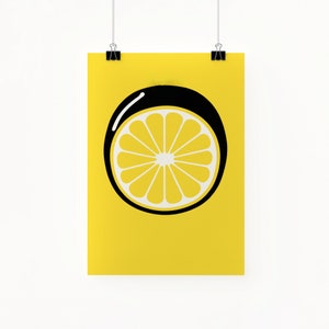 Zesty Lemon Poster Minimalist Fruit Wall Art Bright Kitchen Decor Perfect for Foodies and Modern Home Enthusiasts Yellow Kitchen Art image 10