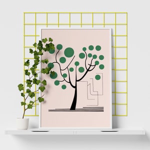 Data Tree Vintage Beauty Retro Poster Boho Wall Art Vintage Style Poster Abstract Plant Boho Wall Decor Poster Botanical Wall Art image 8