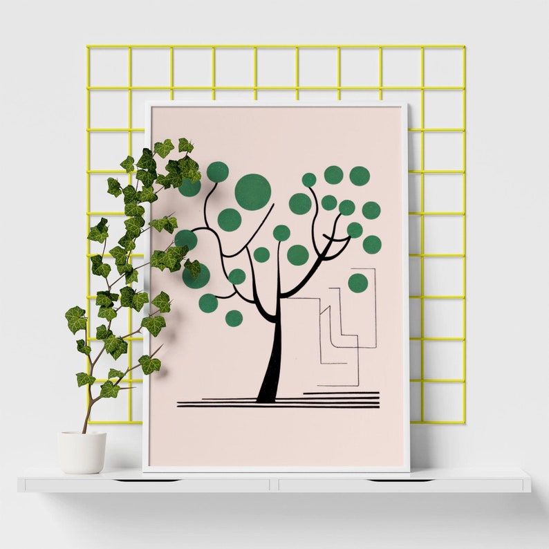 Data Tree Vintage Beauty Retro Poster Boho Wall Art Vintage Style Poster Abstract Plant Boho Wall Decor Poster Botanical Wall Art image 8