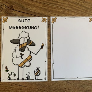 Tröstekarte / Genesungskarte Schorsch wünscht "Gute Besserung"