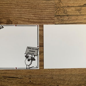 Quadratische Grußkarte / Postkarte "was ich Dir sagen wollte...." (9,8x9,8cm)