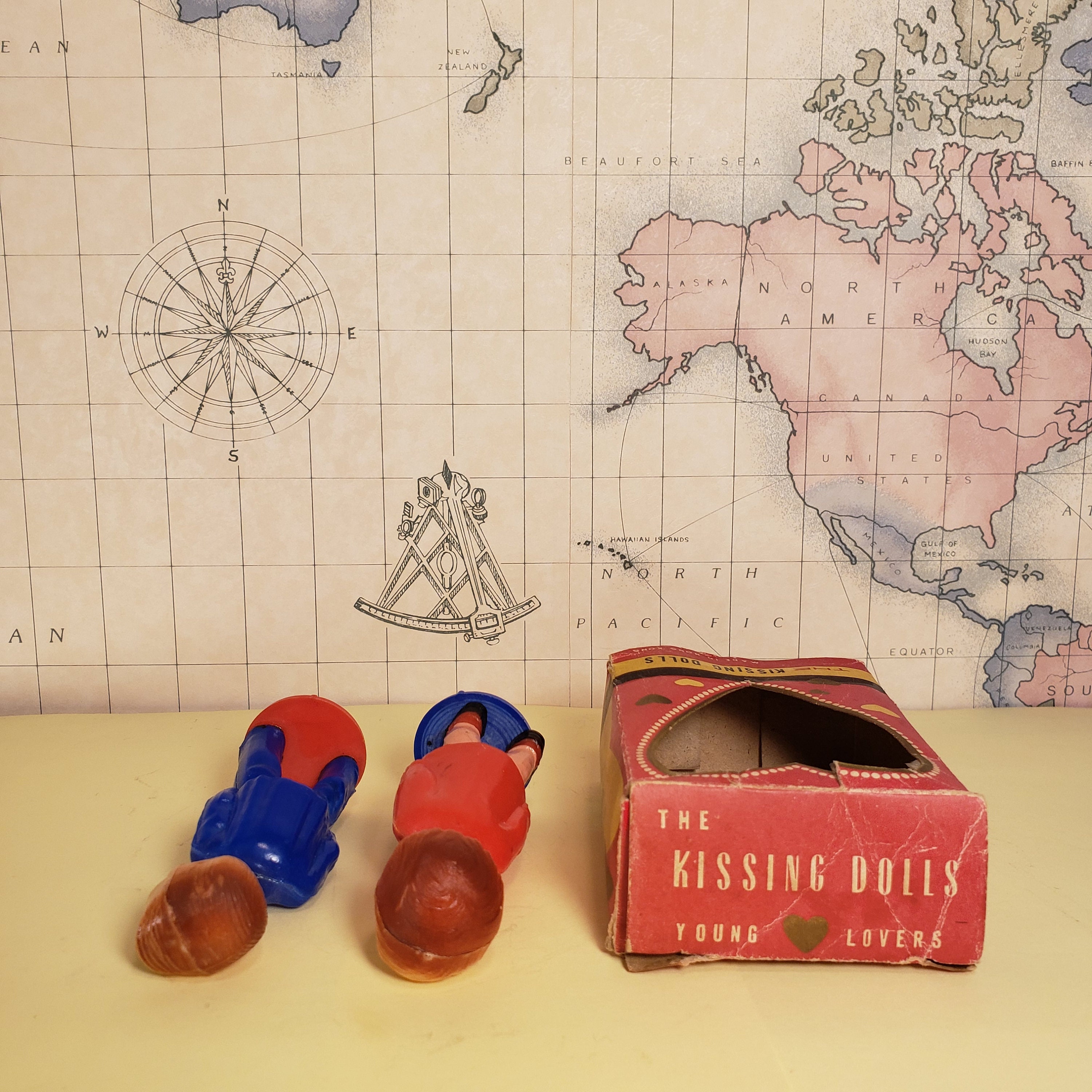 Vintage 1950's 1960's Hard Plastic Kissing Dolls Young Lovers Etsy