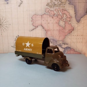 Vintage Banner Hard Plastic and Metal Military 1950&#39;s Army Canopy Truck