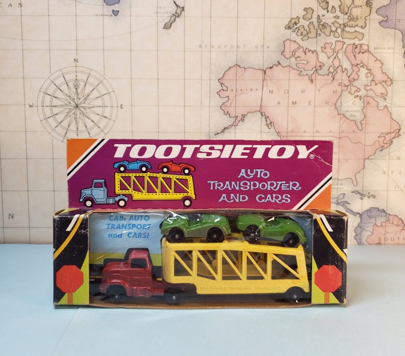 Vintage 1969 TootsieToy Die-cast Metal Toy Turnpike Transport in Box New Old Stock NOS image 1