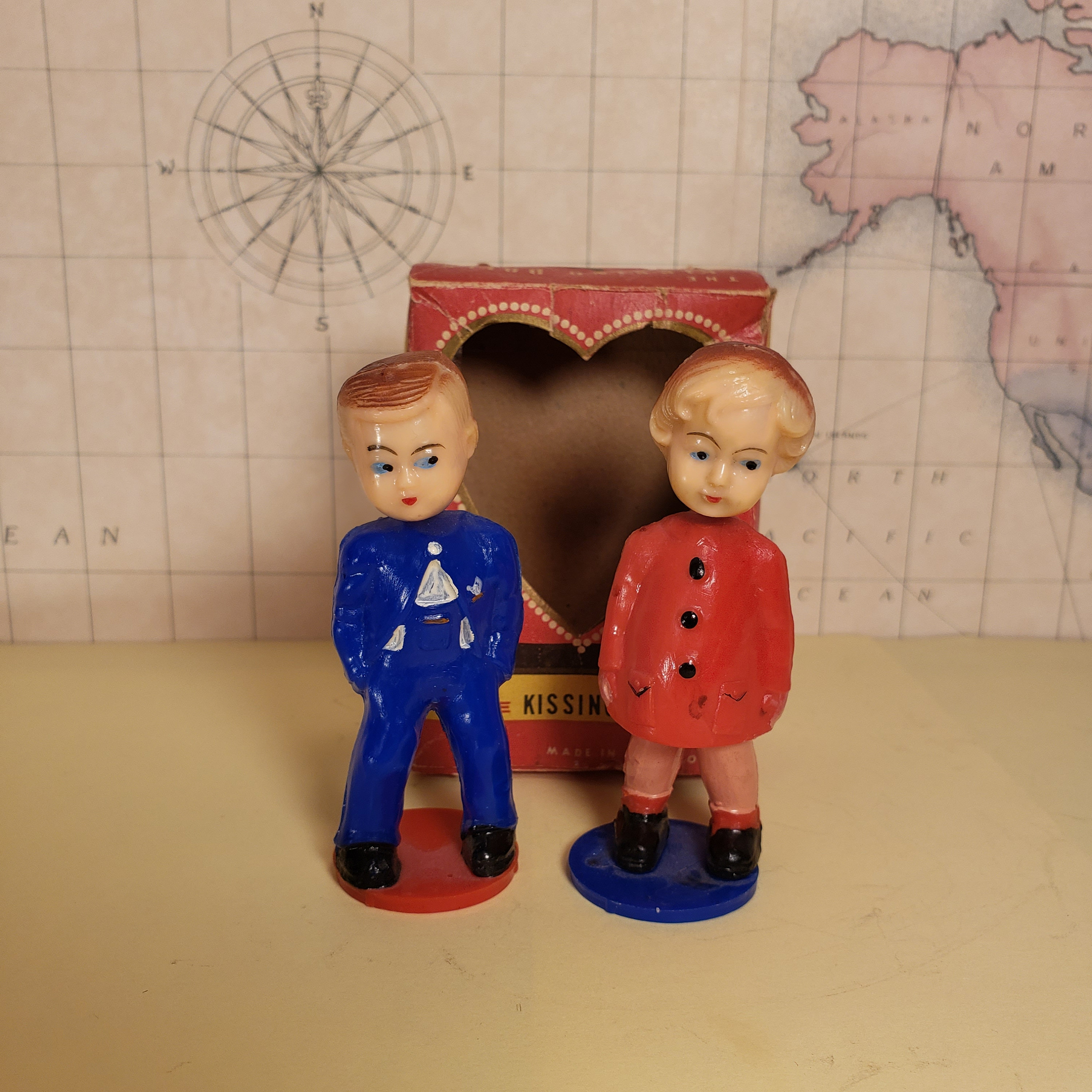 Vintage 1950's 1960's Hard Plastic Kissing Dolls Young Lovers Etsy