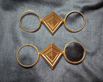 Qifrey Glasses from Witch Hat Atelier / Perfect for cosplay - tape included - "crystal" included - FAST SHIPPING