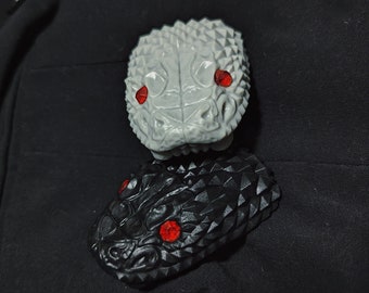 Crowley inspired Snake Belt Buckle red eyes included - Good Omens