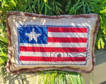 Timbre-poste patriotique Cross Stitch Pattern USA Flag Patriotic Cross Stitch Drapeau américain Motif de broderie Téléchargement instantané PDF