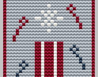 Accueil Tag patriotique motif point de croix Joyeux 4 juillet fête de l'indépendance Etats-Unis broderie patriotique point de croix Téléchargement instantané PDF