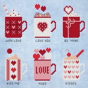 Cross stitch heart charms for Valentine's Day - so quick you can make – Red  Gate Stitchery