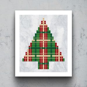 Christmas Tree Cross Stitch Pattern, Winter Embroidery (PDF) image 2