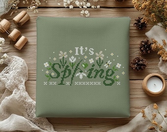 Spring Flowers Cross Stitch Pattern: Snowdrops, Beginner Friendly (PDF Download)