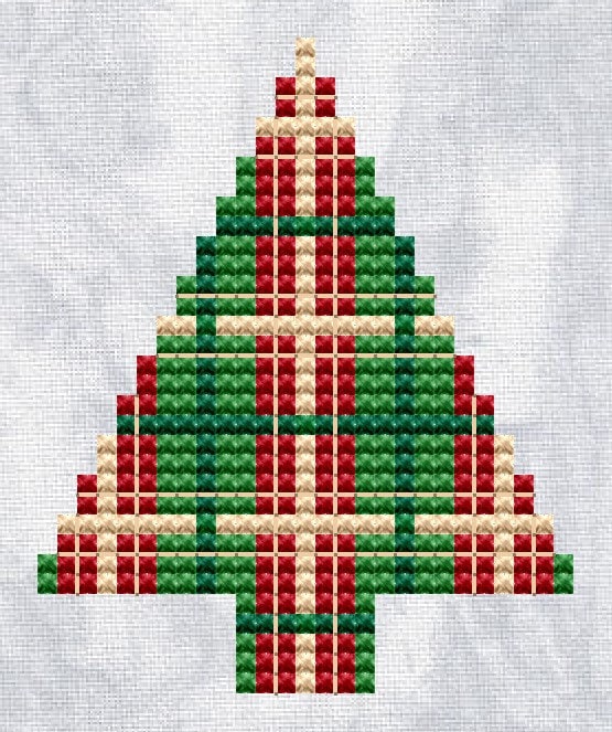 Christmas Tree Cross Stitch Pattern Winter Cross Stitch Mini Cross
