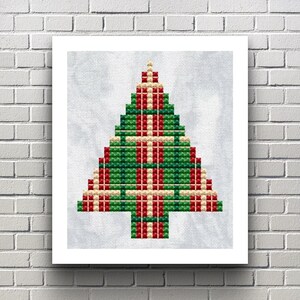 Christmas Tree Cross Stitch Pattern, Winter Embroidery (PDF) image 3