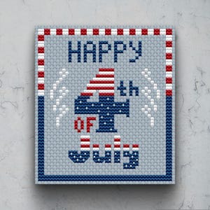 Happy 4th of July Cross Stitch Pattern (PDF Download)