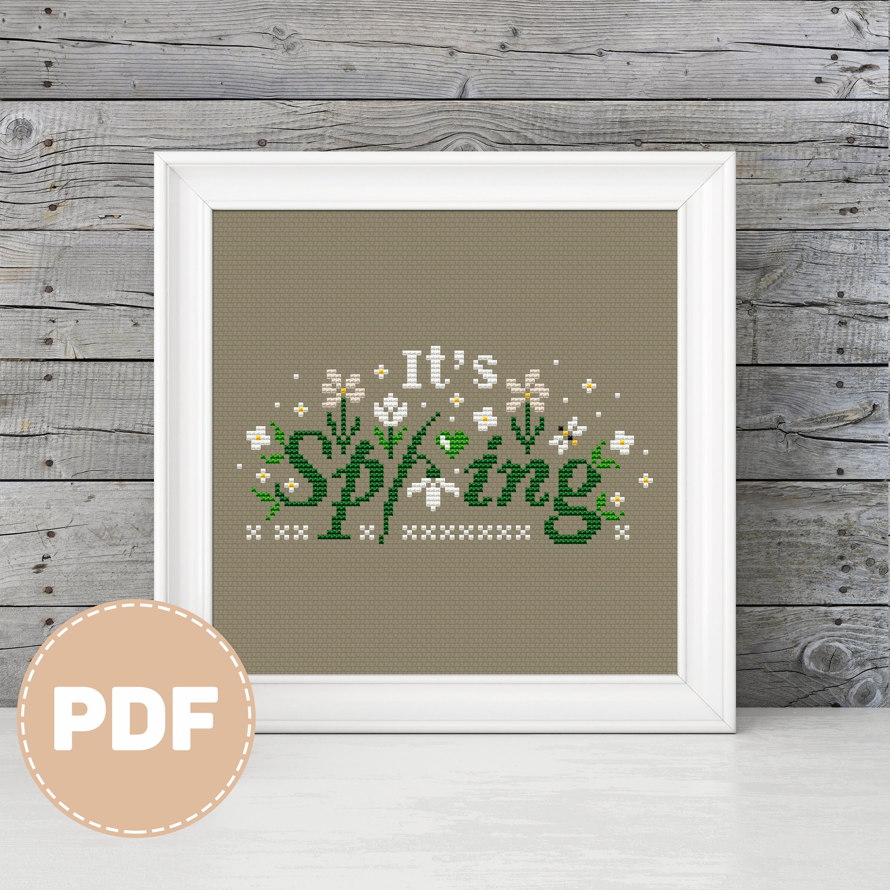 Spring Flowers Cross Stitch Pattern: Snowdrops, Beginner Friendly (PDF ...