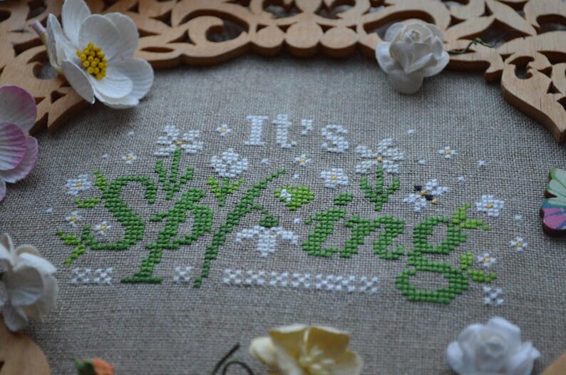 Spring Cross Stitch Pattern Spring Flowers Snowdrops Cross Stitch Chart ...