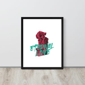 Poster con cornice artistica Eternal Love, Design poster fantastico, Arte murale moderna, Design poster con cornice artistica, Design poster grafico alla moda, Arte fantastica