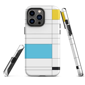 Mondrian Style iPhone Case: Modern Graphic Design, Tough Protection