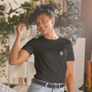 Camiseta con gráfico minimalista, Camiseta con gráfico sencillo para regalar, Camiseta unisex moderna, Diseño gráfico con abstracción de globos, Camiseta bonita para regalar.