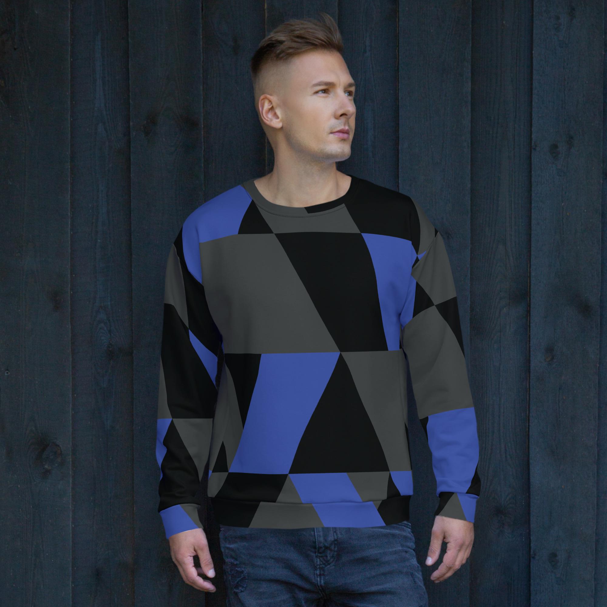 Geometric Pattern Sweatshirt: Modern Unisex Graphic Shirt - Etsy