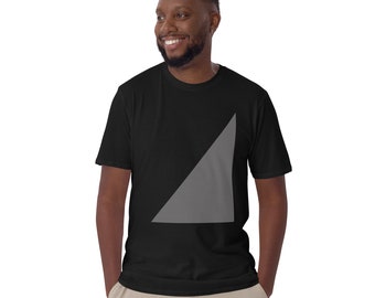 Geometric T-Shirt: Modern Gray Triangle Graphic Tee