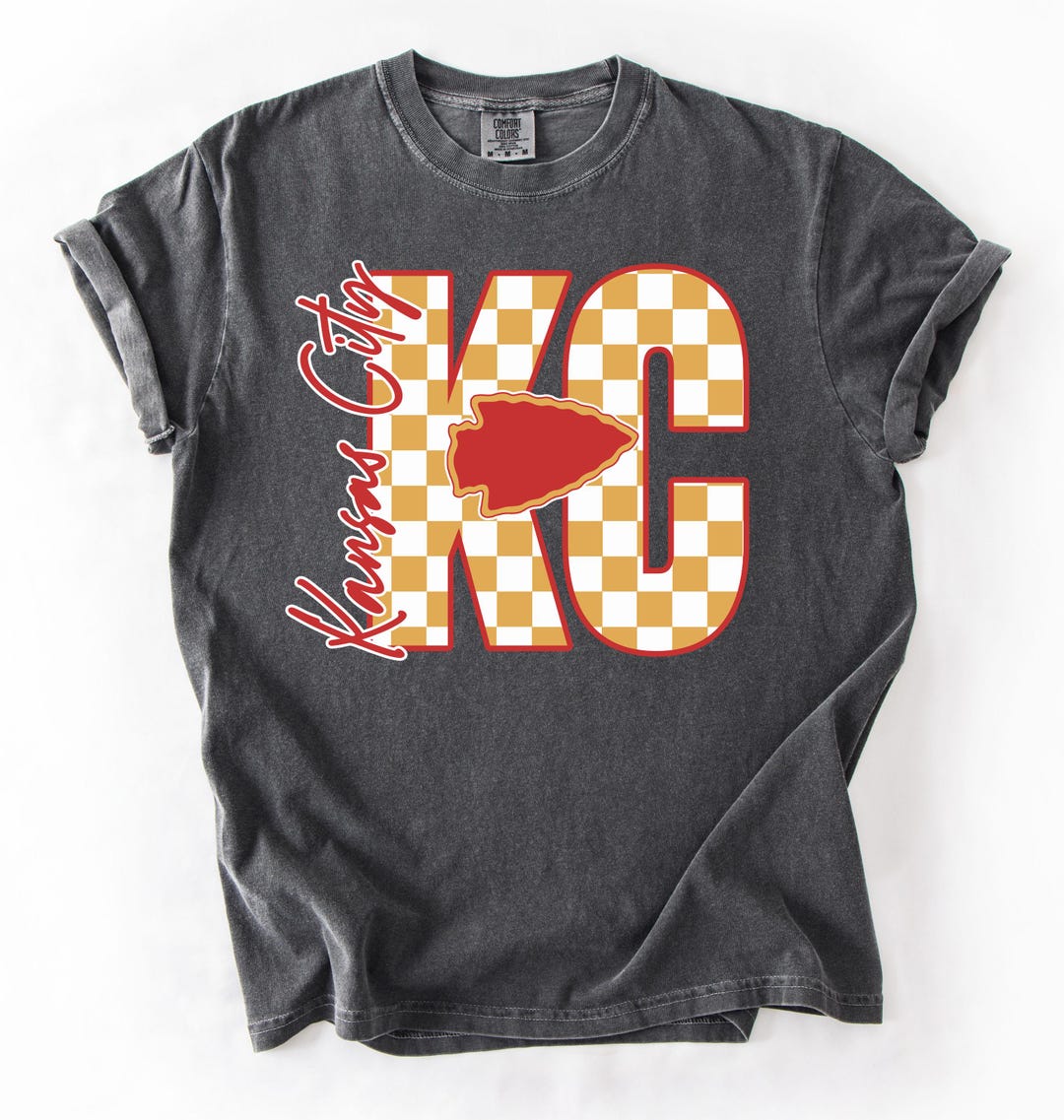 Kansas City KC Checkered Football Digital PNG - Etsy