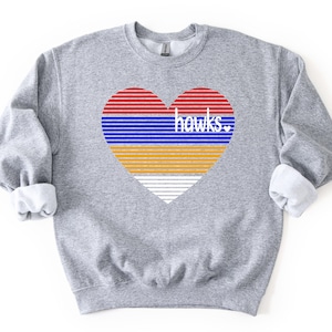 Kansas Basketball Jayhawks KU Heart Stripe Digital PNG