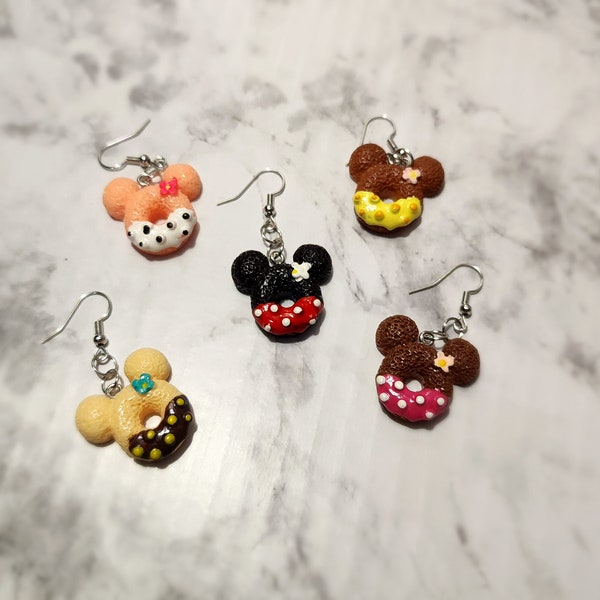 Disney Inspired Mickey Donut Earrings