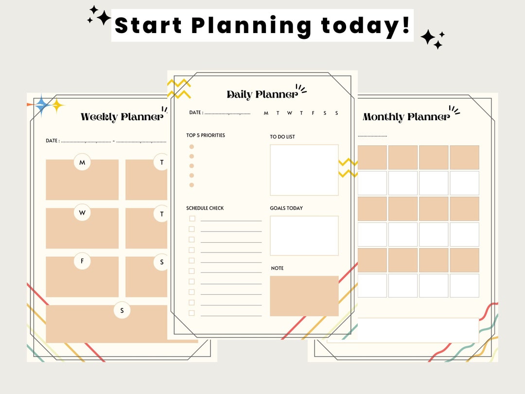 Effortlessly Organise Your Year: Daily, Weekly, Monthly, Yearly Planner ...