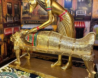【⭐️コレクション放出】古代エジプト 死後の神アヌビス ツタンカーメン ミイラ彫像 古代エジプトの彫像 死後の神アヌビス ツタンカーメン王のミイラ