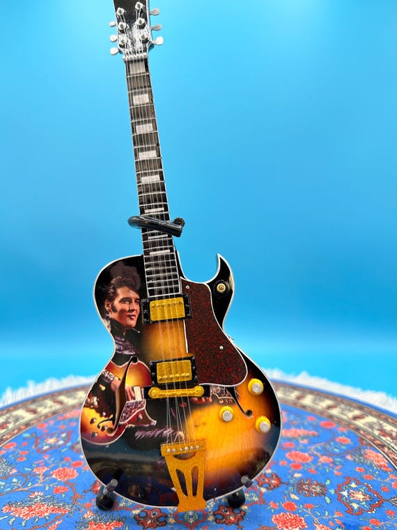 1:4 Elvis Presley 1968 Comeback Special Hollow Body Mini Guitar