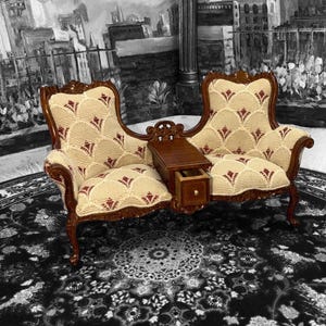 Victorian Tete a Tete Chair - Etsy