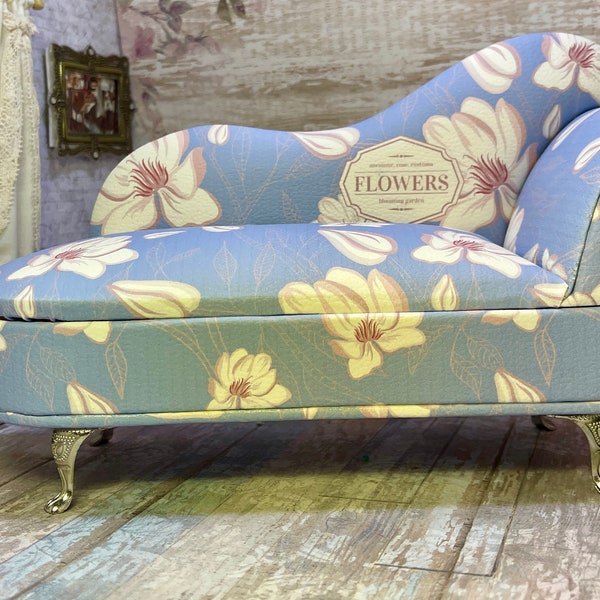 Beautiful Well Made Miniature Fainting Couch, Settee, Daybed with a Surprise Inside A Jewelry Box