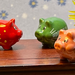 Four Miniature French Feve Piglets