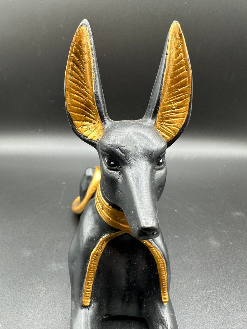 Beautiful Black Gold Ancient Egyptian Jackal Anubis God of Afterlife ...