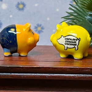 Four Miniature French Feves Piglets
