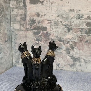 Beautiful Egyptian Bastet Cat Goddess Sphere Holder 2.9 Inches