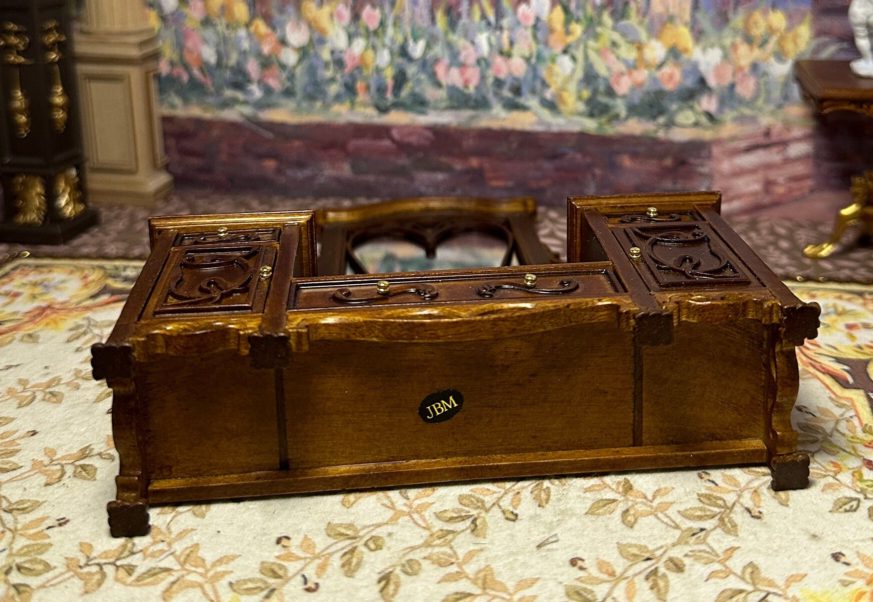 JBM Miniature Dollhouse Decor Replica Mahogany Are Nouveau