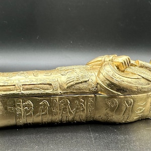Ancient Egyptian  Anubis Sarcophagus Mummy God of the Dead Embalmer Mythology Jackals Collectible Hobby Art Resin Holiday Birthday Gift