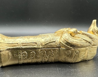 Oude Egyptische Anubis Sarcofaag Mummie God van de Doden Balsem Mythologie Jakhalzen Collectible Hobby Art Hars Vakantie Verjaardagscadeau