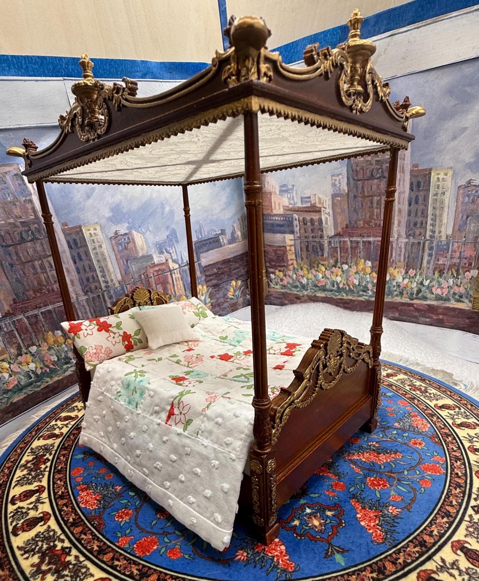 Miniature dollhouse victorian bed - Etsy 日本