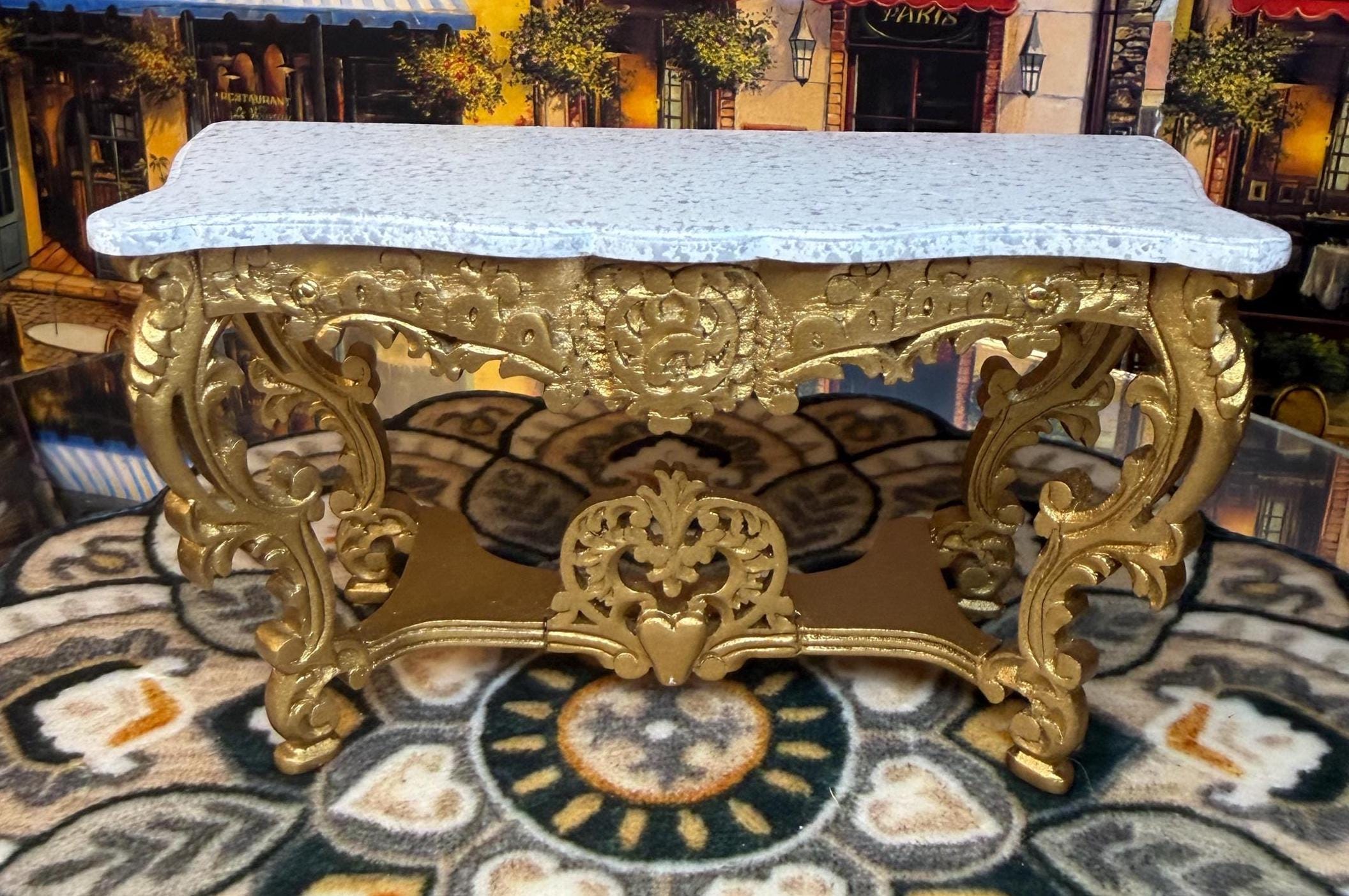 French Marble Top Console Table - Etsy